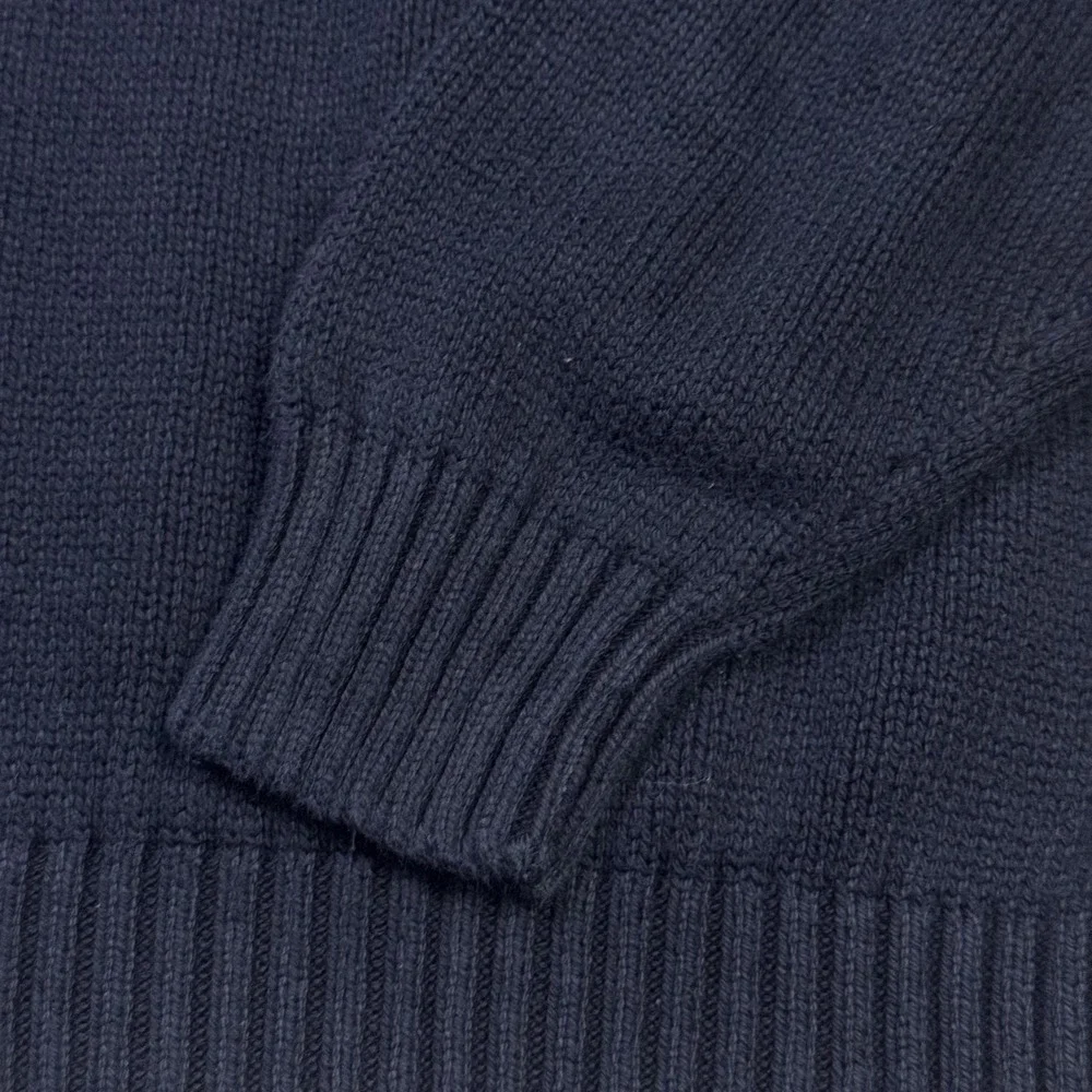 Polo Ralph Lauren Sweater Pullover Men XL Blue Pima Cotton Crew Neck Heavyweight
